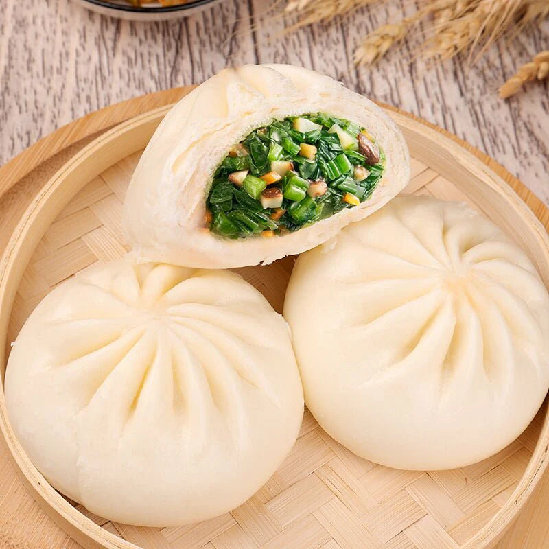 Bánh bao rau xanh và nấm(20 cái) 600g đông lạnh