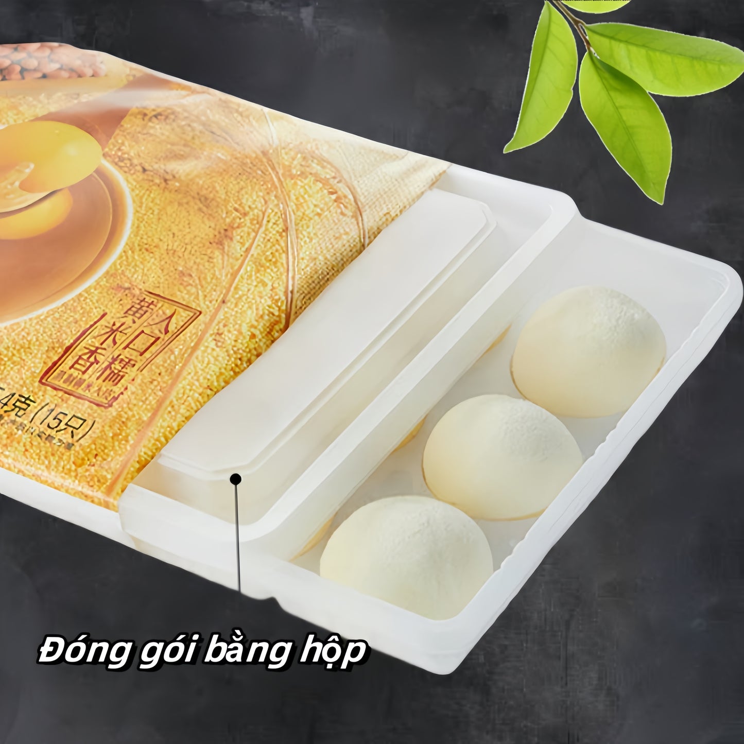 Bánh trôi kê vàng nhân hạt mè đen 454g đông lạnh