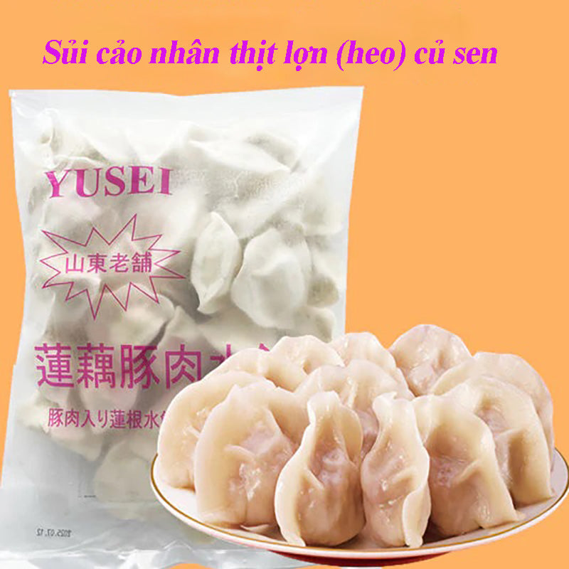 Sủi cảo nhân thịt lợn (heo)củ sen 1 kg đông lạnh