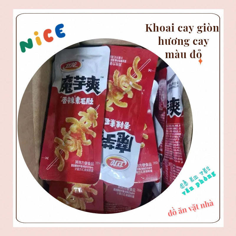 Khoai cay giòn,màu đỏ,hương cay,weilong 80g