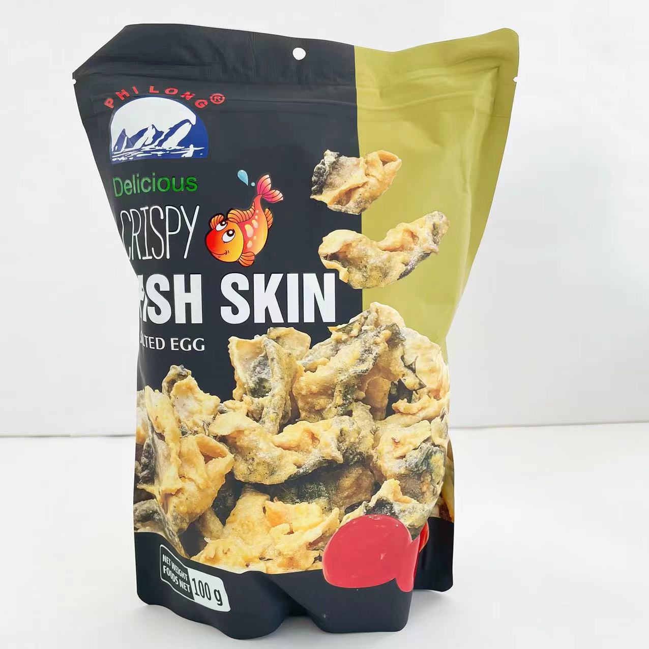 (vị trứng muối)Da cá giòn,da cá sấy giòn100g