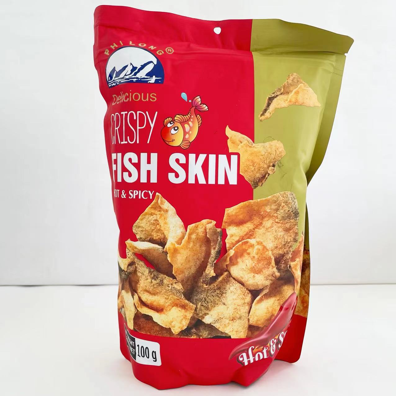 (vị hương cay)Da cá giòn,da cá sấy giòn100g