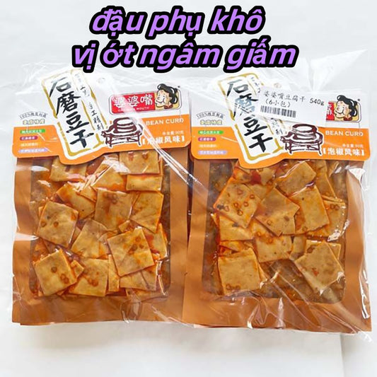 Đậu phụ khô vị ớt ngâm giấm POPOZUI 1 gói nhỏ