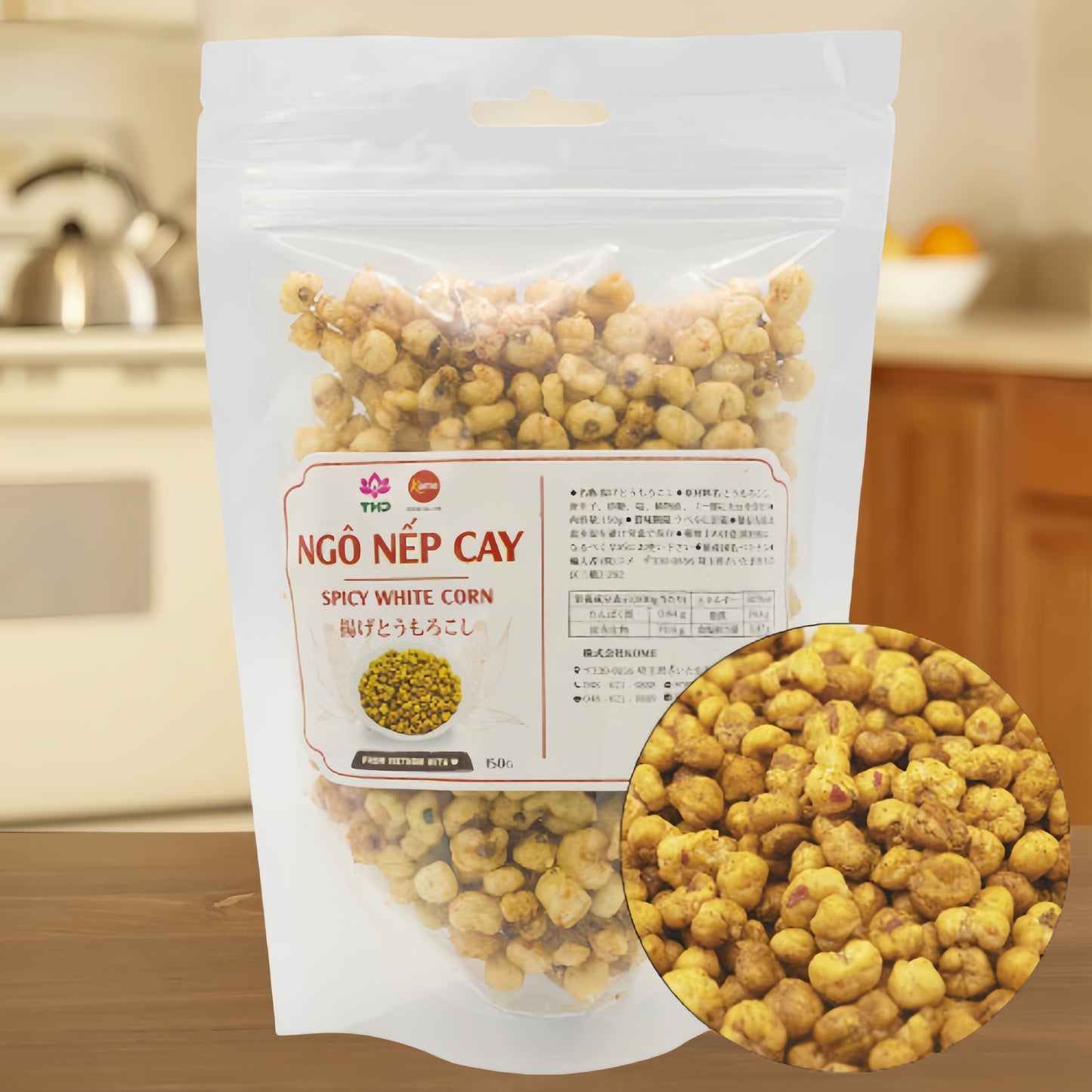 Ngô nếp cay THD,ngô nếp sấy cay 150g