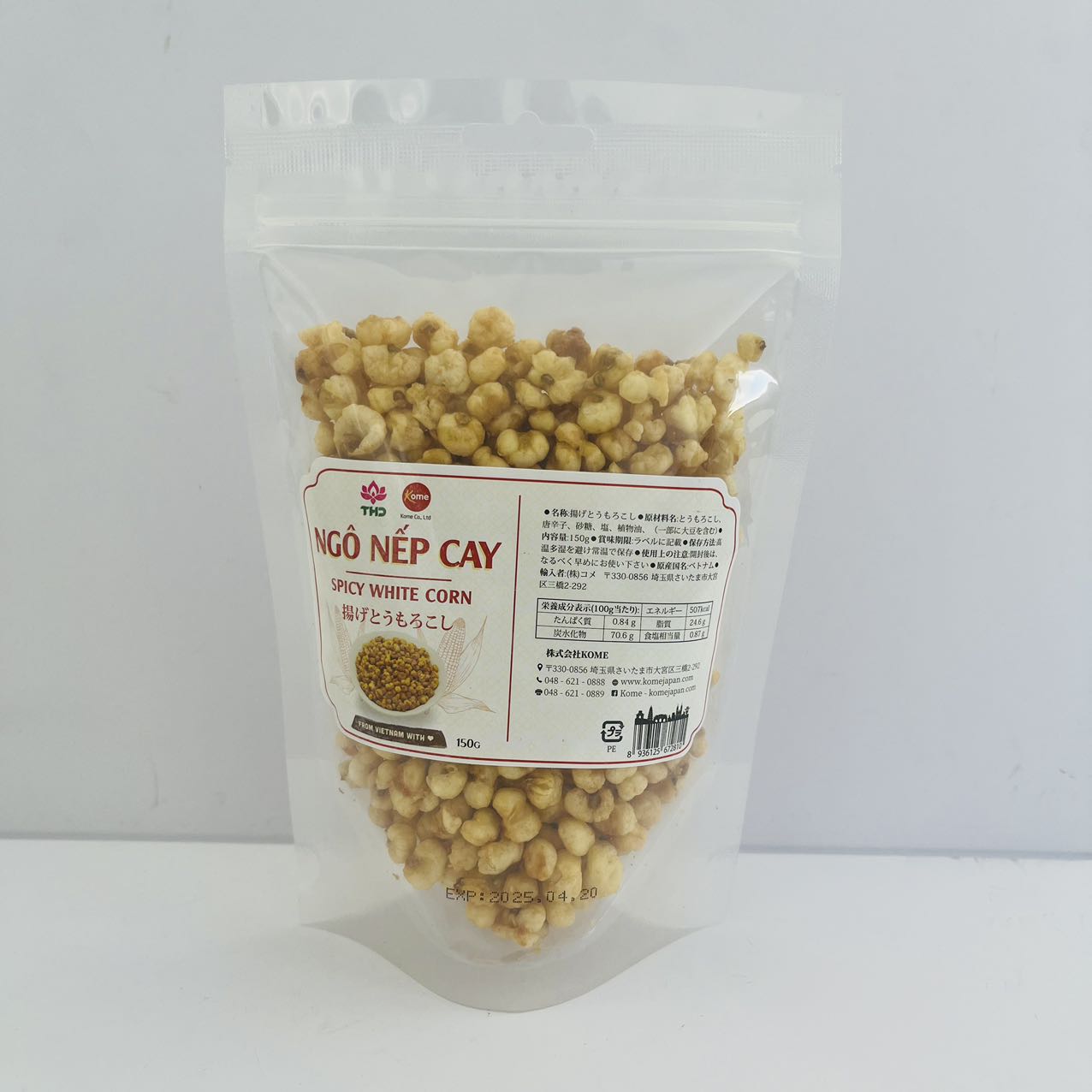 Ngô nếp cay THD,ngô nếp sấy cay 150g
