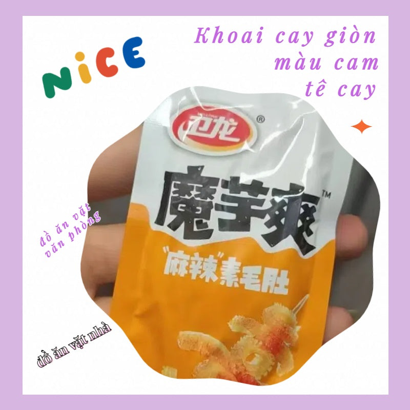 Khoai cay giòn,màu cam,tê cay,weilong 80g