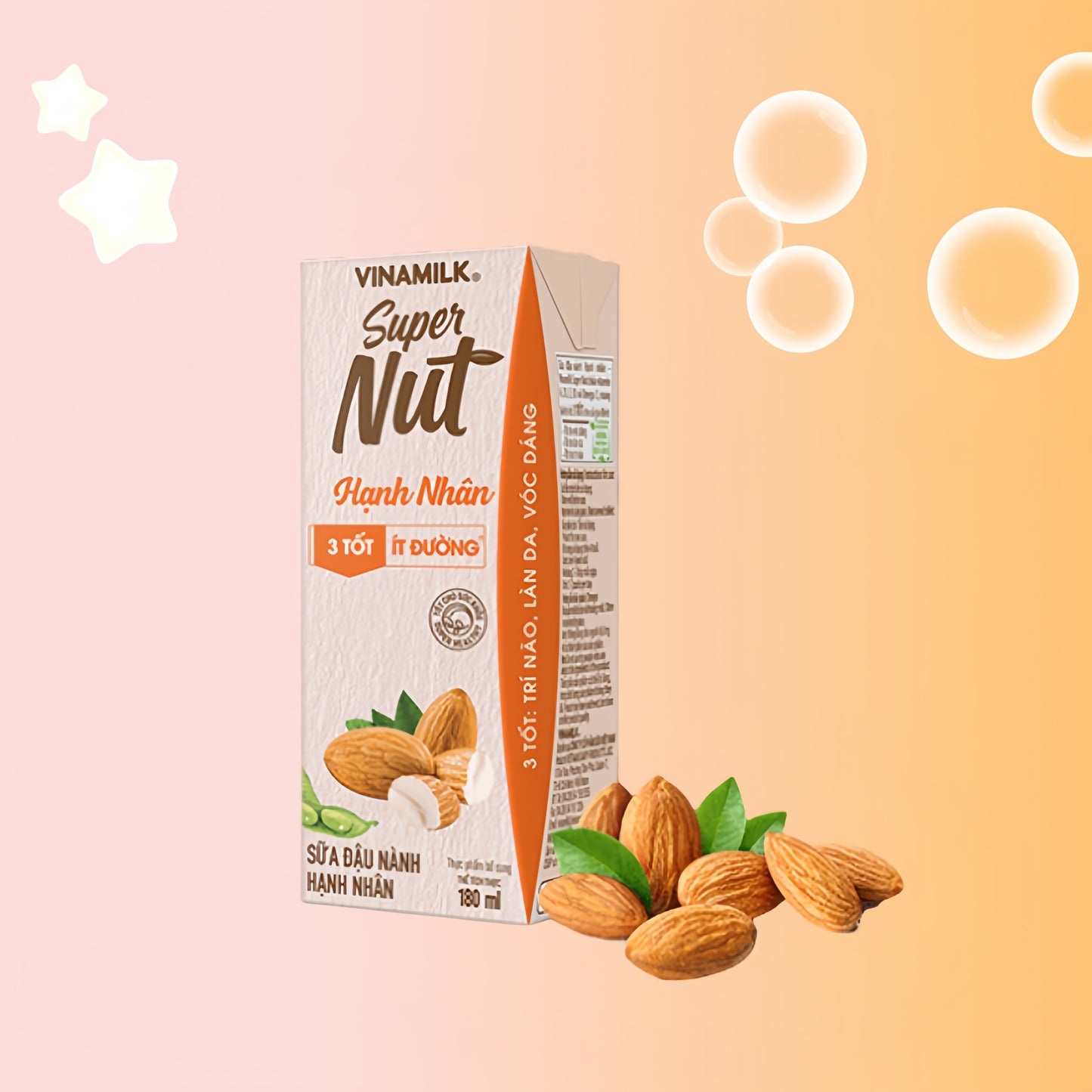 *Sữa đậu nành Vinamilk hạnh nhân 180ml