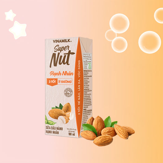 *Sữa đậu nành Vinamilk  hạnh nhân 180ml