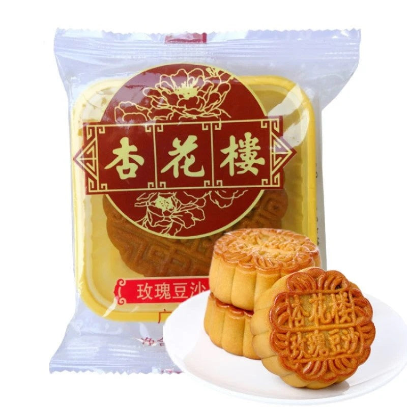 Đặt hàng trước Bánh trung thu nhân đậu hoa hồng XINGHUALOU 100g