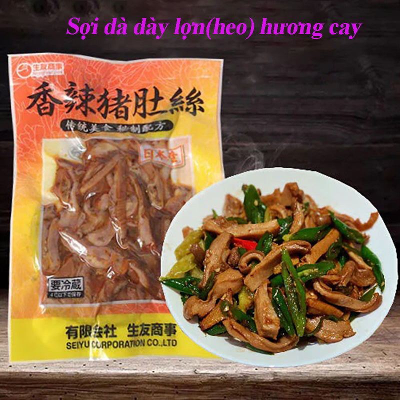 Sợi dà dày lợn(heo) hương cay 150g ướp lạnh