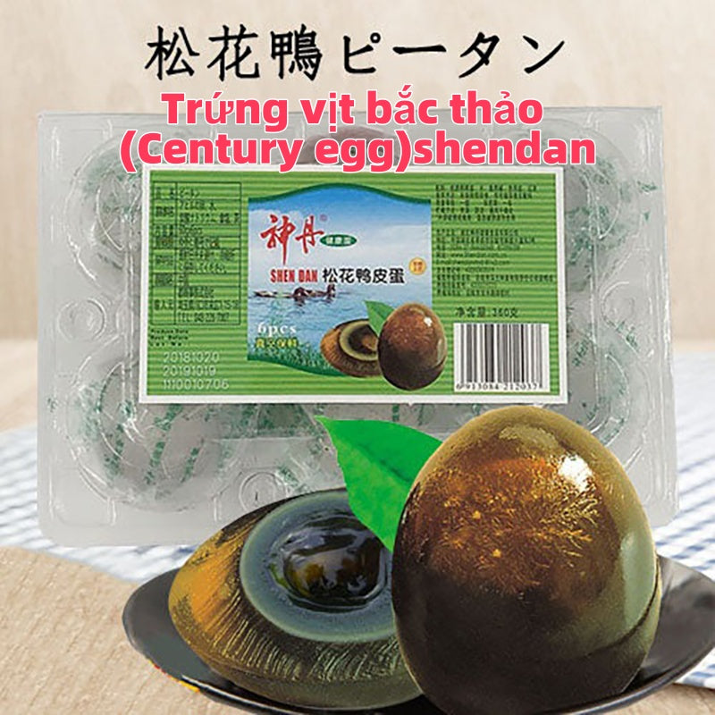 Trứng vịt bắc thảo shendan 6 cái 360g