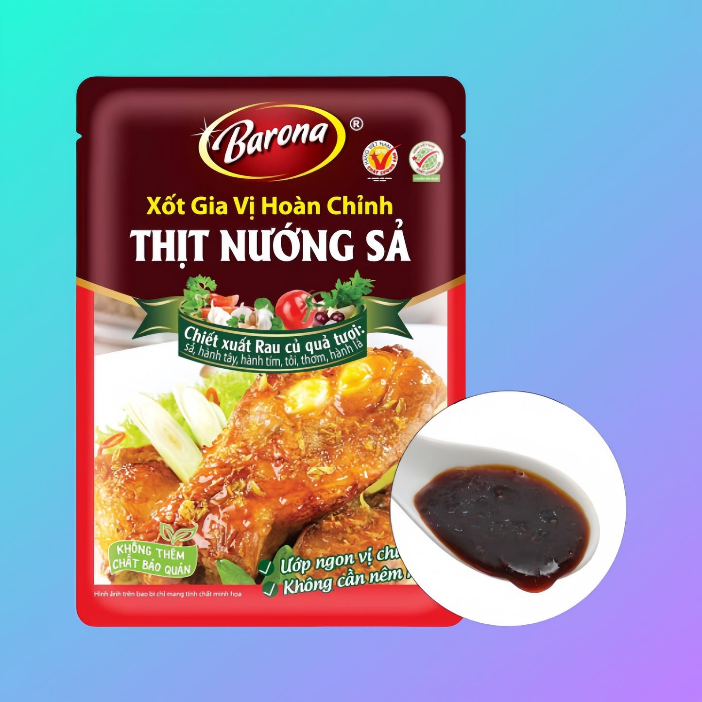 *XỐT GIA VỊ HOÀN CHỈNH THỊT NƯỚNG SẢ XỐT Barone 80g