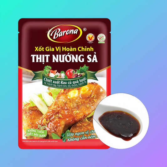 *XỐT GIA VỊ HOÀN CHỈNH THỊT NƯỚNG SẢ XỐT Barone 80g