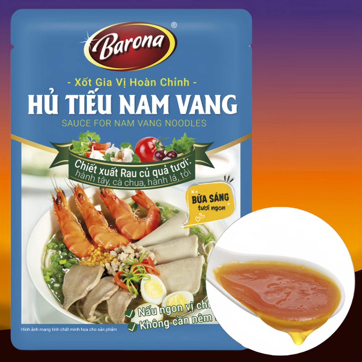 *XỐT GIA VỊ HOÀN CHỈNH BARONA HỦ TIẾU NAM VANG