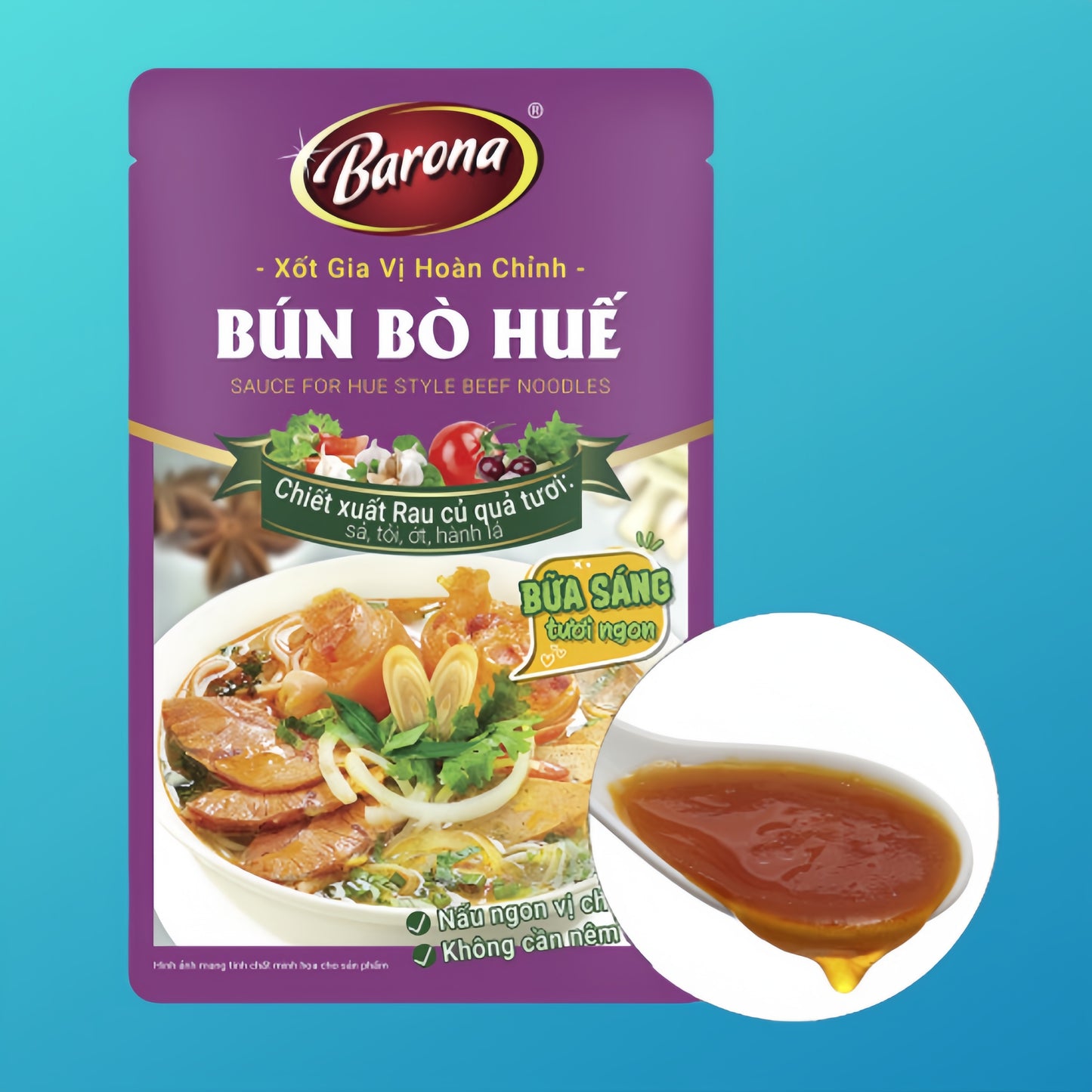 *Xốt gia vị hoàn chỉnh bún bò Huế Barona 110g