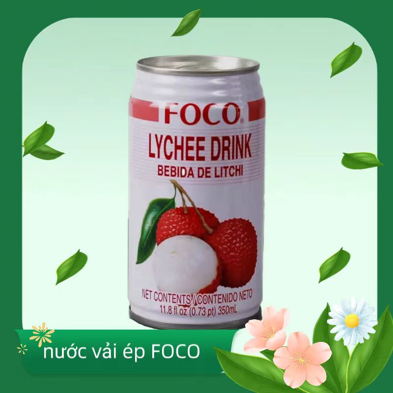 Nước vải ép FOCO Xuất xứ:Việt Nam 350ml