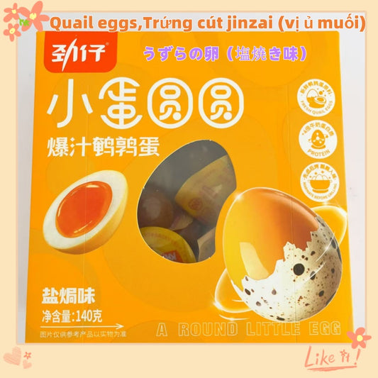 Quail eggs,Trứng cút jinzai (vị ủ muối)うずらの卵（塩焼き味） 140g