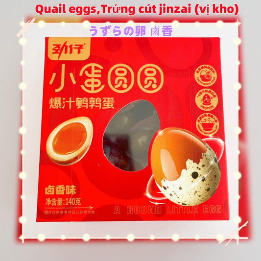 Quail eggs,Trứng cút jinzai (vị kho) うずらの卵 鹵香 140g