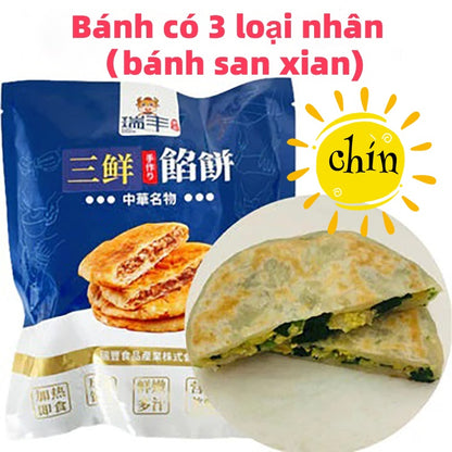 Bánh có 3 loại nhân （bánh san xian) xuất xứ:Nhật Bản đông lạnh