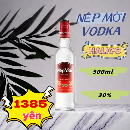 *HALICO RƯỢU  NẾP MỚI VODKA   30%  500ml ウォッカ ネプモイ