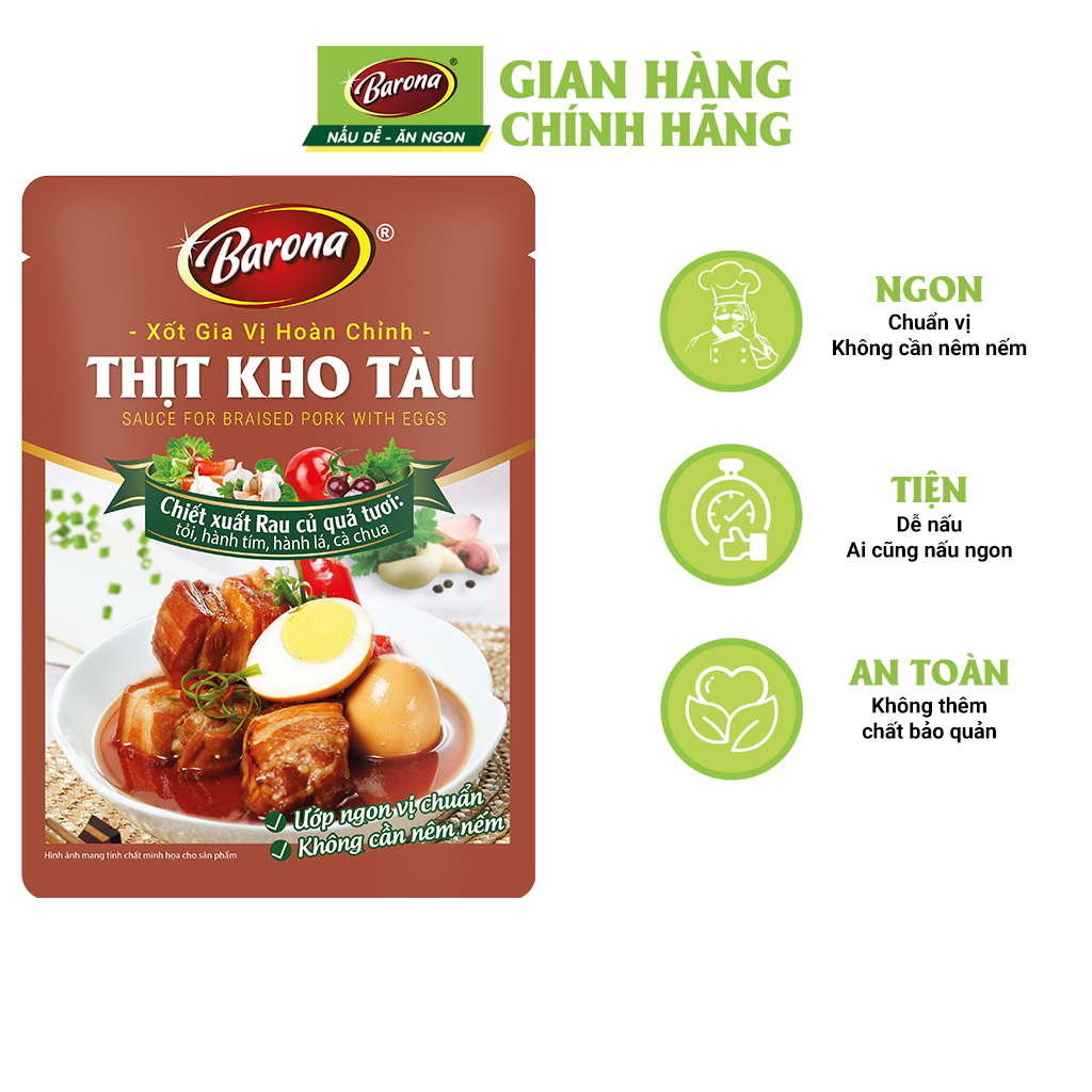 Xốt gia vị hoàn chỉnh thịt kho tàu Xuất xứ:Việt Nam 80g