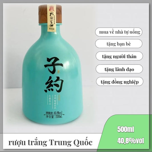 đặt hàng trước Rượu kongfujia chai màu xanh da trời,rượu trắng 40.8%vol 500ml