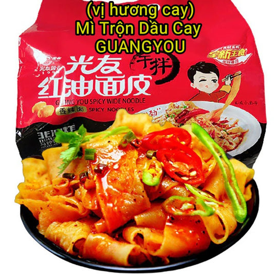 (vị hương cay )Mì Trộn Dầu Cay GUANGYOU , Phở Trộn Dầu Cay GUANGYOU  xuất xứ:Trung Quốc100g*4