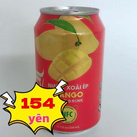 vinut Nước xoài ép 330 ml Vinut 芒果汁マンゴージュース ベトナム飲み物