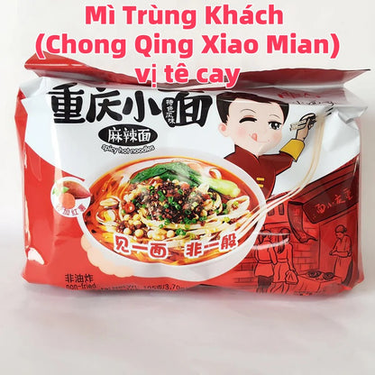 Mì Trùng Khách (Chong Qing Xiao Mian) vị tê cay  (4 gói)