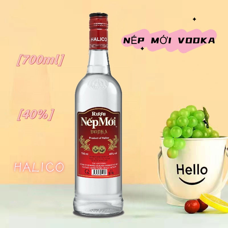 *HALICO RƯỢU NẾP MỚI VODKA 40% 700ml ウォッカ ネプモイ