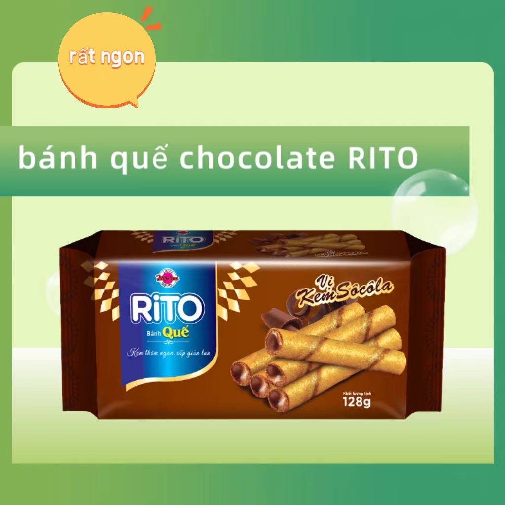 Bánh quế chocolate RITO Xuất xứ:Việt Nam 128g