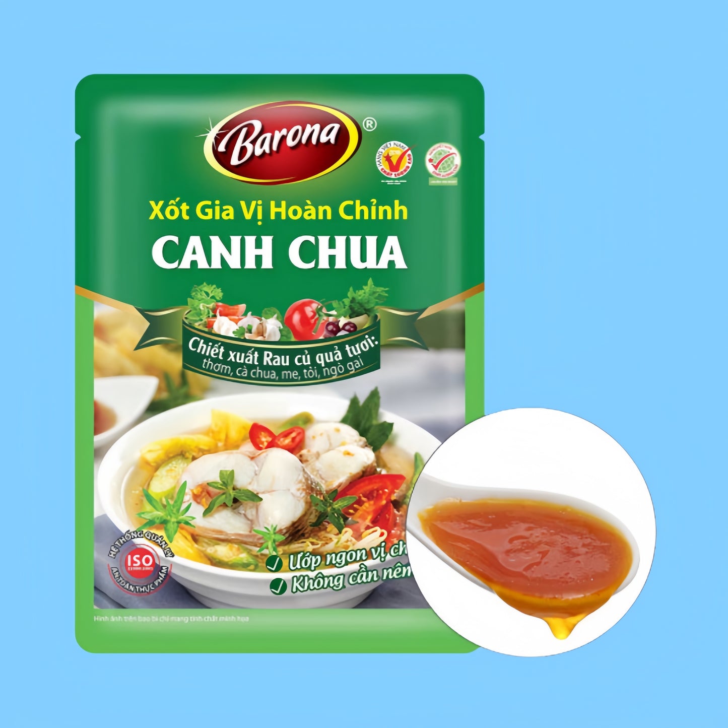 Xốt gia vị hoàn chỉnh canh chua Barona xuất xứ:Việt Nam  80g