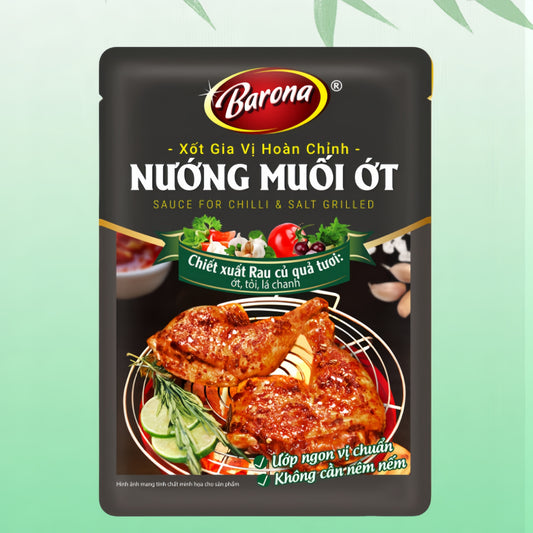 Xốt gia vị hoàn chỉnh nướng muối ớt xuất xứ:Việt Nam 80g