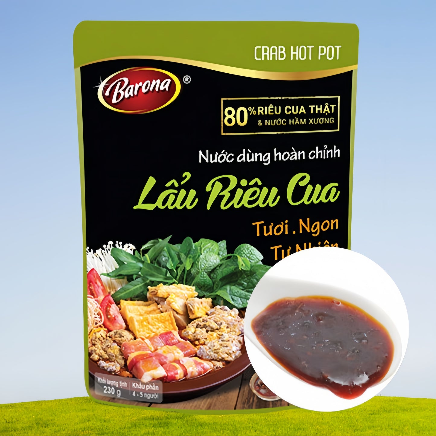 Lẩu riêu Cua Barona xuất xứ:Việt Nam 230g