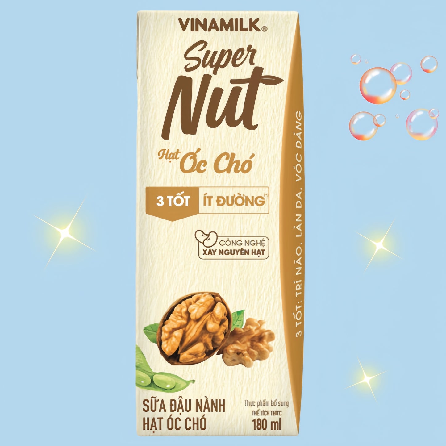 Sữa đậu nành óc chó Vinamilk xuất xứ:Việt Nam 180ml