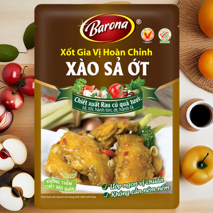 Xốt gia vị hoàn chỉnh xào sả ớt xuất xứ:Việt Nam 80g